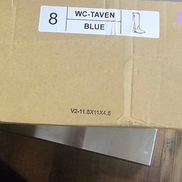 Journee Collection Women's Taven Wide Calf Western Boots Size 8 Blue NWT - Picture 5 of 5